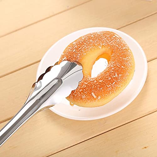 MRKU Pinzas de Acero Inoxidable para cocinar, 1 Pieza, para Asar, ensaladas, Pasteles, postres, Servir Alimentos, Pinzas para Hornear Alimentos