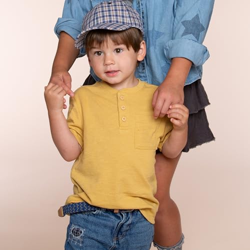 Toddler Boys 3T 4T Classic Plaid Ball Cap and Stretchy Leather Belt Set2