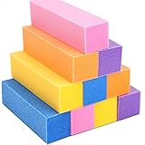 10 PCS Nail Buffer Blocks, Teenitor Buffer and Shine Kit For Natural Nails and Acrylic Nails Sanding Block Polisher, 4 Sided, Medium Grit,Professional Manicure Pedicure Kit
