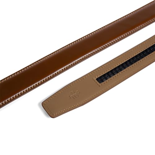 Image of Founders & C Mens Leather Ratchet Belt Strap Only 1 3 /8 inch Without Buckle,Replacement Strap Suitable for 40MM Slide Buckle