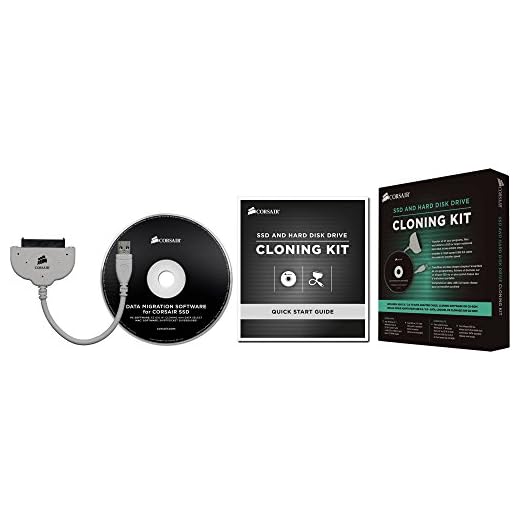 CORSAIR CSSD-UPGRADEKIT SSD och hårddisk (HDD) kloningssats med USB3.0-kabelmigrering, svart