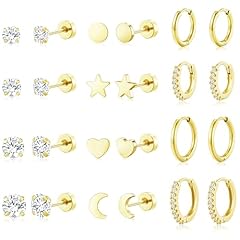 12Pairs Gold Plated