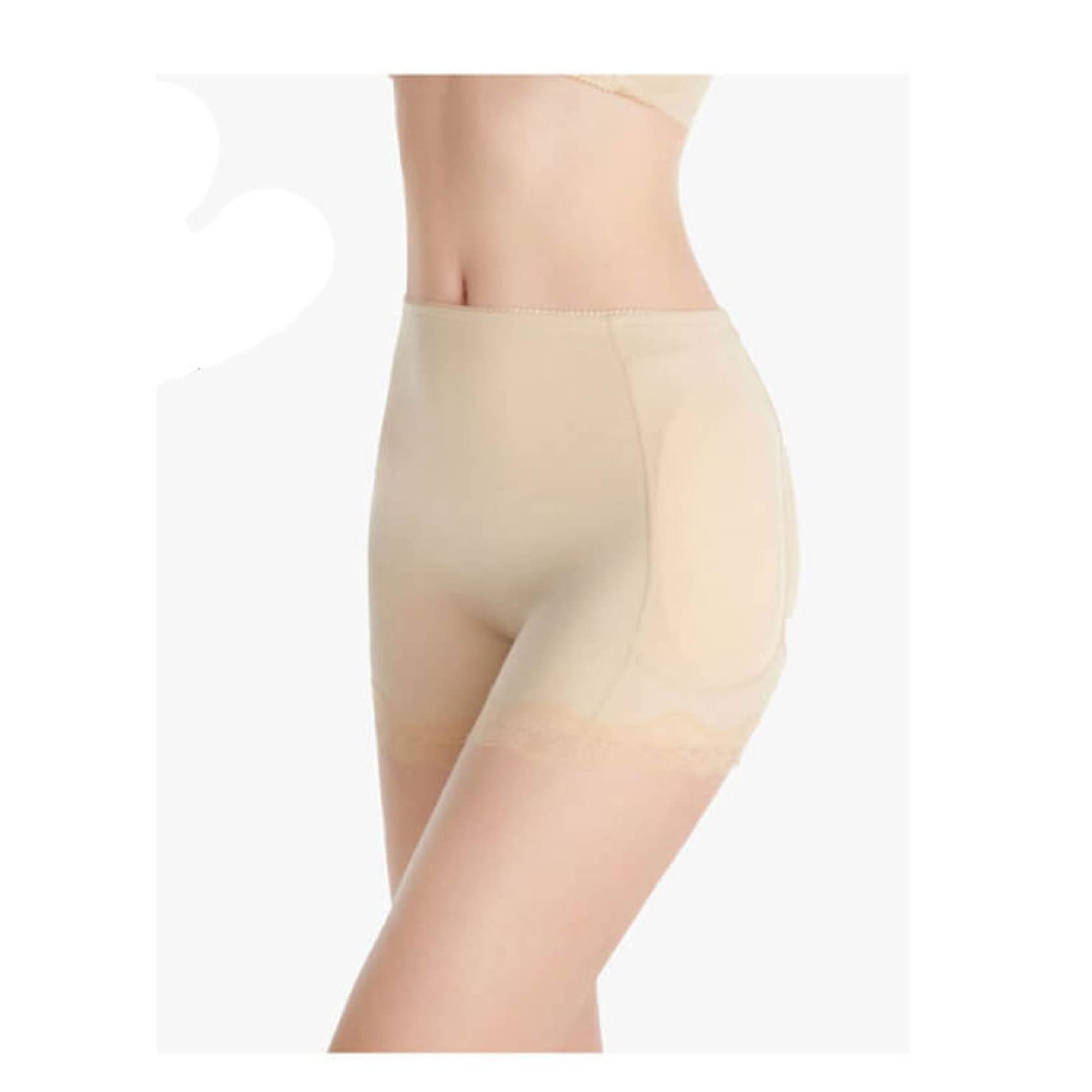 Bragas con Relleno para la Cadera y Abdomen para Mujer, Moldeadoras de Cuerpo Plano, Tallas Grandes, Ropa Interior (Negro XL)