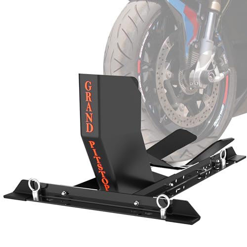 GRAND PITSTOP Universal Wheel Chock for Motorcycle Stand for Trailer Completely Adjustable