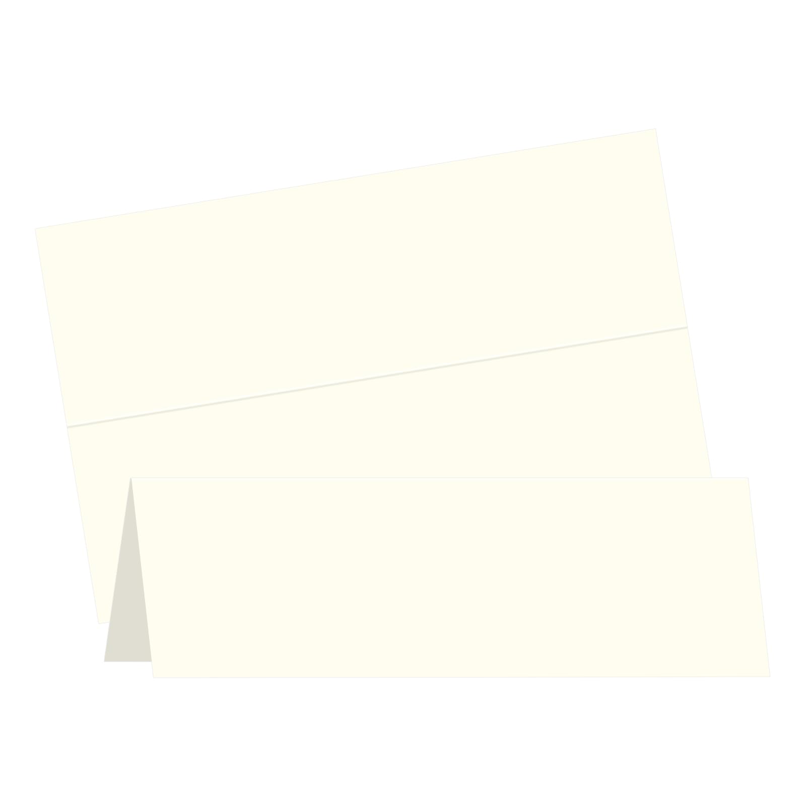 100 Pack Ivory Tent Cards Printable 3.5"x11"
