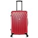 InUSA VASTY Luggage with Spinner Wheels | Durable Lightweight Hardside Suitcase, Travel Bag with Handle and Trolley, 24-Inch Medium Checked Luggage | Red