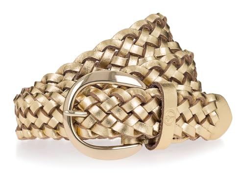 Tamaris Leather Belt W110 Gold ceinture en cuir taille 110cm
