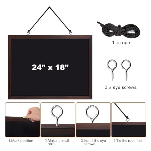 Tableau noir Comix BB4560 18x24 cm pour note et menu de restaurant