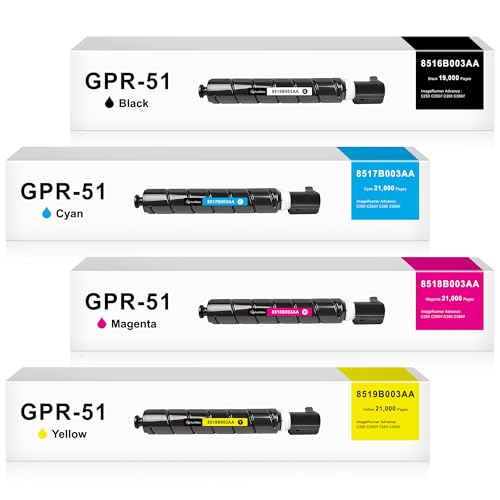 Image of LeciRoba Compatible GPR-51 GPR51 Toner Cartridge for Canon, 4-Pack