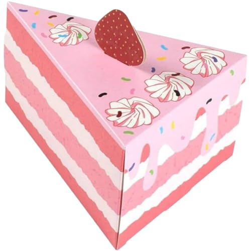 Boîte de bonbon en forme de gâteau triangulaire, pochette cadeau fête de mariage