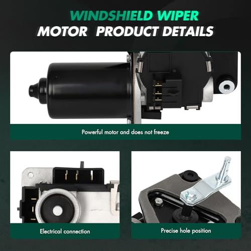 Image of SCITOO Front Windshield Wiper Motor Replacement fit for 1987-1996 for Ford for F-350,1990-1994 for Ford for FT900 OE: E7TZ17508A, WPM299, WIP1433L, AA140299 | Direct fit for 1987-1996 For Ford For Bronco|Replaces OE E7TZ17508A|WPM299|WIP1433L|3 Pins|Fit for Front Wiper Motor