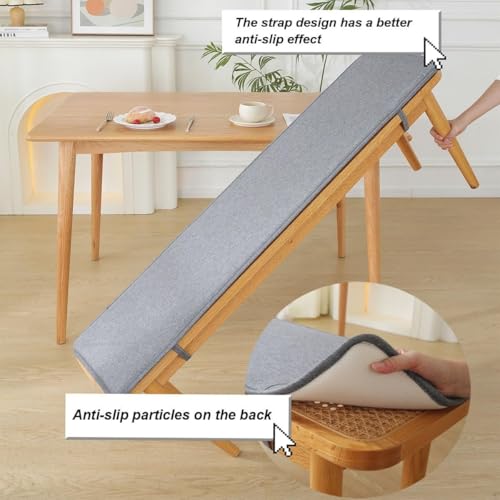 Banc imperméable gris clair 50x190cm pour jardin et terrasse - 4