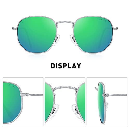 Vintage Square Polarized Sunglasses for Women Men Classic Small Sunglasses Mirrored Lens3