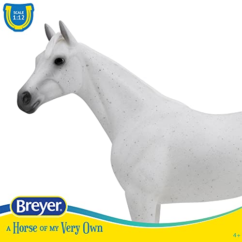 Breyer Horses Freedom Series Fleabitten Grey Thoroughbred | Horse Toy | 9.75" x 7" | 1:12 Scale | Model #1054 by Breyer - Image 2