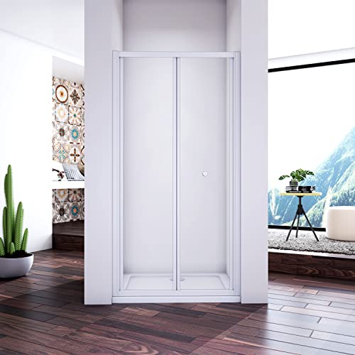 76x185CM MAMPARA DUCHA PUERTA ABATIBLE COLOR GRIS MATE CRISTAL 5MM TRANSPARENTE ALTURA 185 CM PARA BAÑO