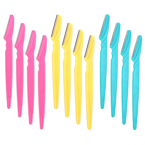 FARI 12 PCS Eyebrow Razors for Women, Dermaplaning Razor and Facial Hair Trimmer for Men & Women (12 PCS)