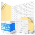 12 Pack Acoustic Panels with Self Adhesive, 12" X 12" X 0.4" High Density Sound Proof Foam Panels for Walls, Soundproof Wall Panels, Brick Sound Absorbing Panels for Home Studio Office Decor - White