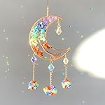 Moon Dream Catchers with Crystal 7 Chakra Gemstone Dream Catchers Crystal Moon Suncatcher Rainbow Maker Good Luck Decor for Window Wall Car Home Garden - Image 4
