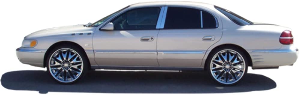 QAA is Compatible with 1998-2004 Lincoln Continental 6 Piece Stainless Rocker Panel Trim, On The Rocker, 4" Width TH38611