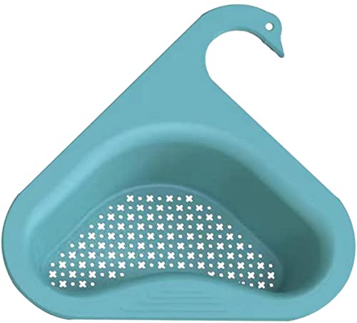 Dreieckiger Filterkorb Für Spülbecken, Waschbecken Filterablage Spüle Abfluss Regal Dreieckige Spüle Sieb Korb, Abflusskorb Lagerregal Für Gemüse/Obst Küche Sieb Teesieb (Blau) Cover