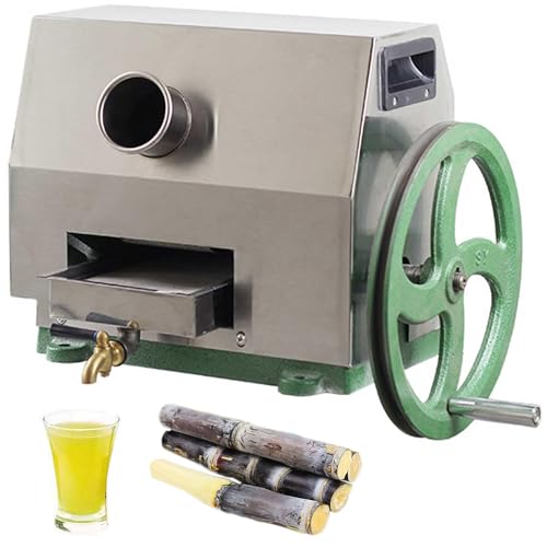 ZOLPINL Exprimidor Manual de caña de azúcar, Prensa Comercial de caña de azúcar, exprimidor de caña de azúcar de 3 Rodillos, Extractor de caña de azúcar, exprimidor de caña de azúcar con v