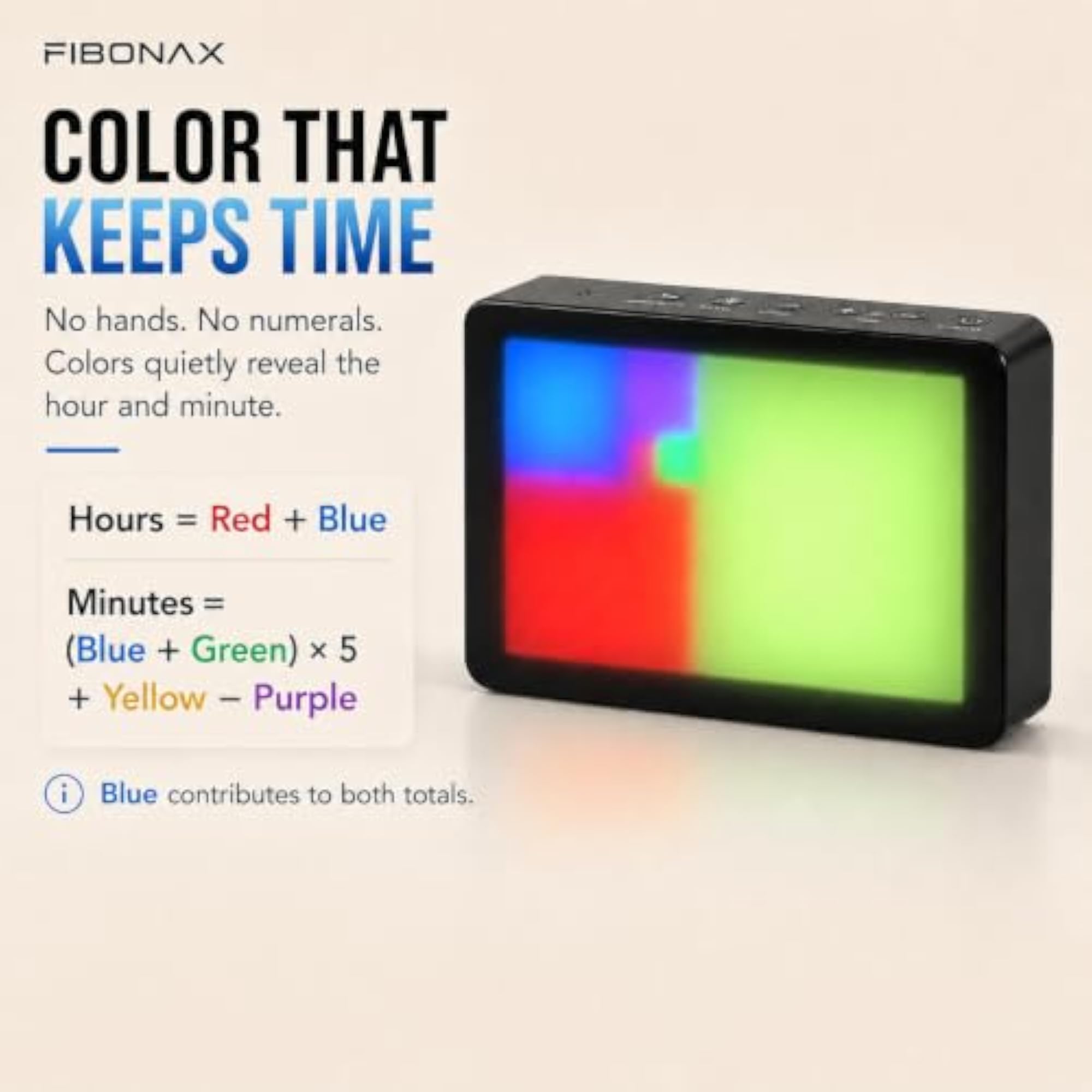 Fibonacci Clock, Mathematical Art Desk Clock