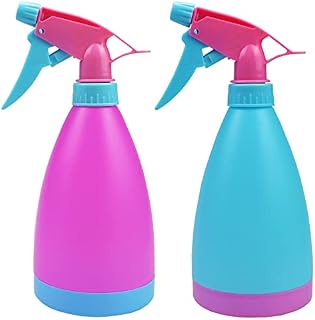 500ML Mist Spray Bottles 2 Pack Refillable Sprayer Leak Proof Trigger Spraying Bottle with Mist Stream for Cleaning, Gardening