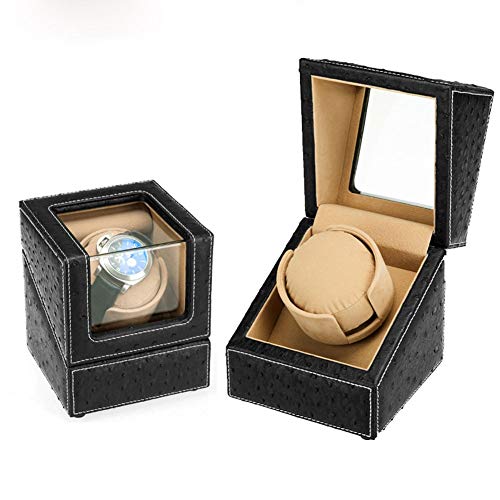 YZJL Individual Automática Watch Winder Display Caja Individual De Reloj De Cuero Caja De Almacenamiento Eléctrico De Anillo Deslizante Relojes...