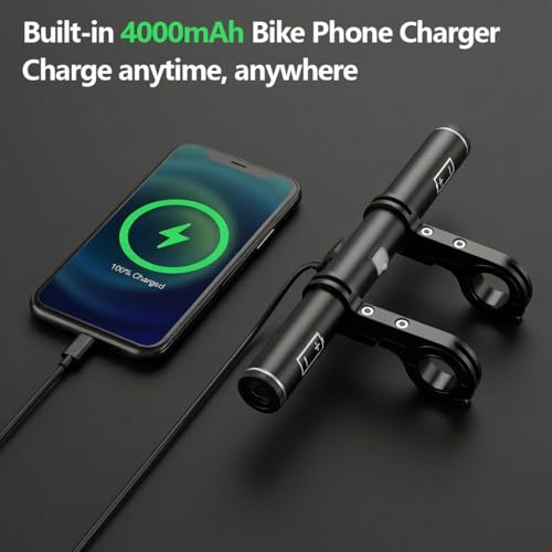 Redcomets USB Rechargeable Bike Handlebar Extender,7.8in