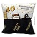 KAMACA Oryginalna poduszka dekoracyjna z 3 kieszeniami do samodzielnego napełniania, wymiary 43 x 43 cm, wspaniały prezent na okrągłe urodziny (40 urodzin)