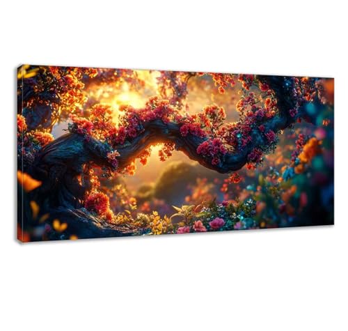 ペイントバイナンバー 森 花 Paint by Numbers アクリルペイント キット DIYペイント 大人 子供の塗り絵 キット 数字 キャンバスアート ブラシとアクリル絵の具が入 大さい 油絵セット オフィス インテリア リビング装飾, クリスマスプ