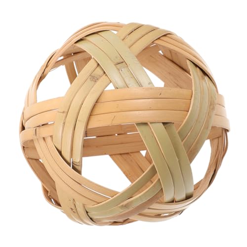 SMASOLO - SMASOLO Boule Tissée Main Bambou Naturel Décoratif Créatif pour Garçon Fille Balle de Jeu Écologique Cadeau sans Odeur Résistant et Sûr pour Garçon et Fille