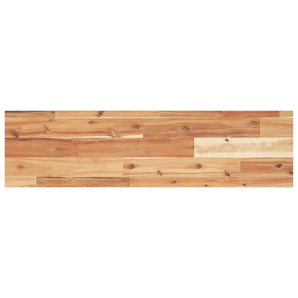 Set di 3 mensole sospese, 100 x 20 x 2 cm, in legno massello di acacia, rustico, trattato a olio, per soggiorno, cucina e corridoio
