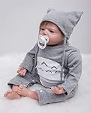 ZIYIUI 22 Pulgadas Reborn 55 cm Muñecas Bebé Realista Suave Silicona Simulación Vinilo Recién Nacido Reborn Niño Hecho a Mano Bebes Reborn Muñecos Regalo Magnetismo Juguetes Navidad