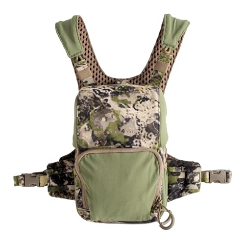 Eberlestock Bravo Modular Bino Pack Magnetic-Free Hunting Binocular Harness with Quiet Shock Cord Closure MOLLE Compatible Breathable Air-Mesh Straps Mountain Small