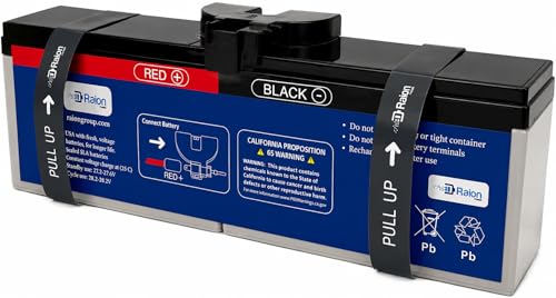 Raion Power 24V 7.5Ah Compatible RBC160, RBC161, RBC162 Replacement High Rate Discharge Battery Cartridge for APC UPS BN1100M2, BR1000MS, BN1500M2, BR1350MS, BN1350M2, BN1375M2, and Others