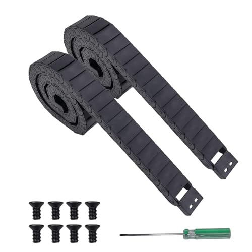 Chaîne de traction imprimante 3D et CNC en plastique souple semi-fermé lot de 2