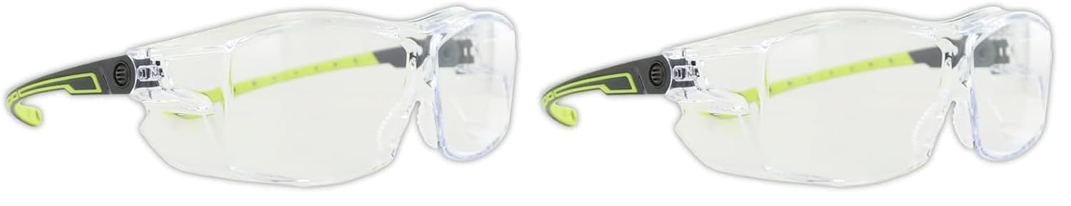 MAGID Gemstone Over Glasses Safety Glasses for Visitors, 6 Pairs, One Size Fits Most, Clear Lenses, Y26AFC