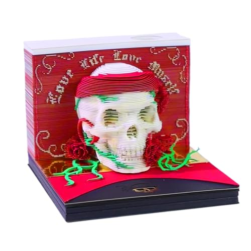 Calendrier de bureau 2026 bloc-notes art sculpté papier 3D détachable table fêtes