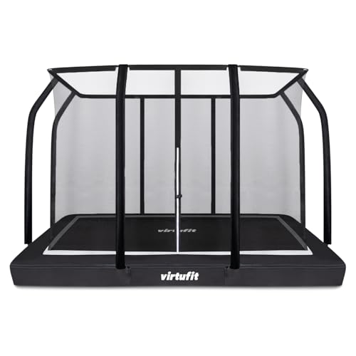 VirtuFit Kinder-Trampolin mit Sicherheitsnetz (Inground Rechteckig, 244 x 366 cm)