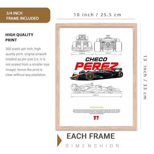 Image of kotart Big Sports Cars Framed Posters Gift Items for Boys Room Wall Decoration Bedroom Living Room Office Studio Decor | Car Poster Frame for Wall Decor Set Of 3 Size (10 X 13 inch)