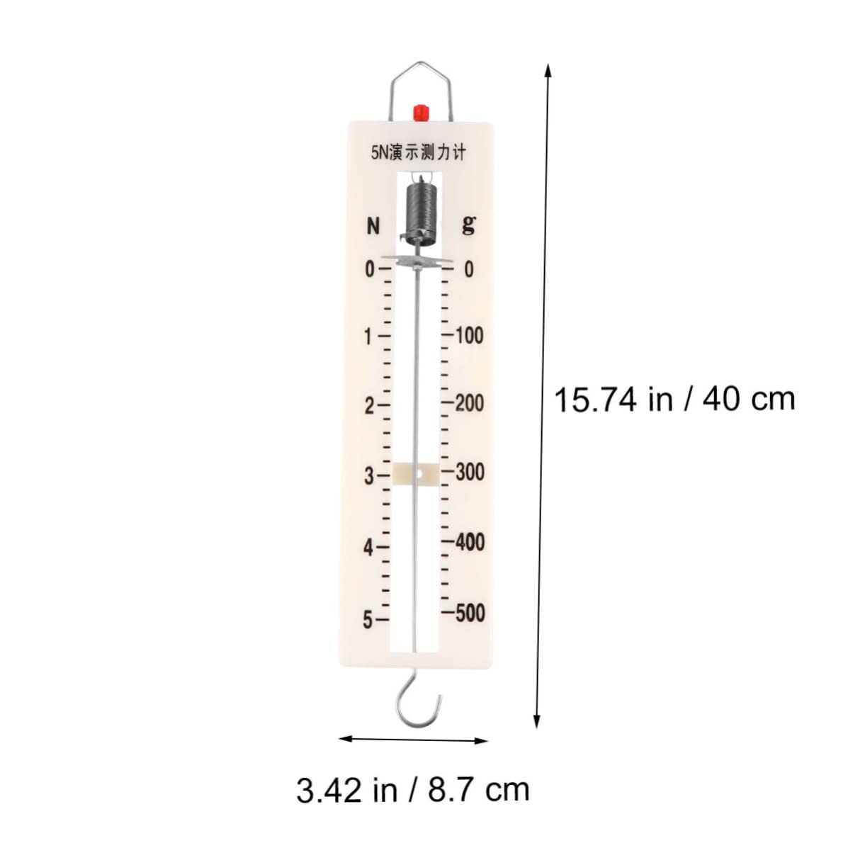 KICHOUSE 1pc Spring Dynamometer Laboratory Tool Economy Spring Scale Newton Spring Balance Lab Spring Scale Mechanics Tools Physical Mechanics Dynomometer Experiments Apparatus White Metal