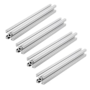 GooEquip Systemprofiel, aluminium profiel, 4 stuks, 600 mm, 2020 T, type Europese norm 20 x 20, aluminium profiel…