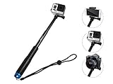 ProsPole Adjustable Aluminium Telescopic Monopod Pole Handheld Extendable Selfie Stick for Gopro Hero 4 Session, Black, Silver Hero 2 3 3+ 4 SJ4000 SJ5000 SJ6000 Action Cameras (Blue 37