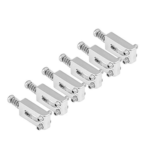 6 Pcs Tremolo Bridge Saddles, Guitar Tremolo Bridge Saddles Replacement Without Roller For Fender Strat Tele Electric Guitar #TOP7