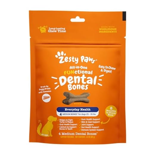 Zesty Paws Dental Bones Regular 4ct - Sample