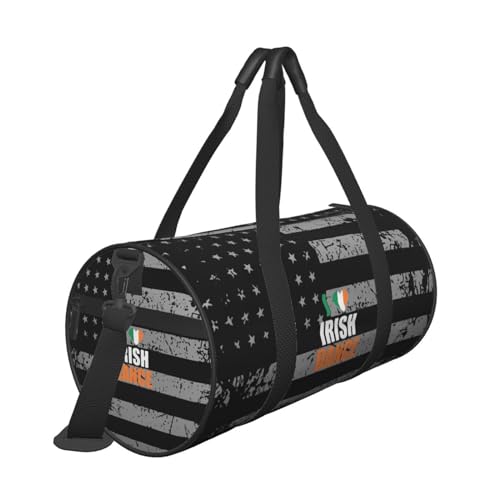 I Love Irish Dance Travel Luggage Duffel Bag Sports Rolling Foldable Duffel Bag, Black3
