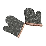 Cabilock 2piezas Guantes para Horno y Microondas Anti-escaldaduras y Antideslizantes De Tacto Agradable Talla s