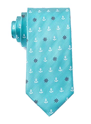 Anchors & Ships Wheels Turquoise Microfiber Tie