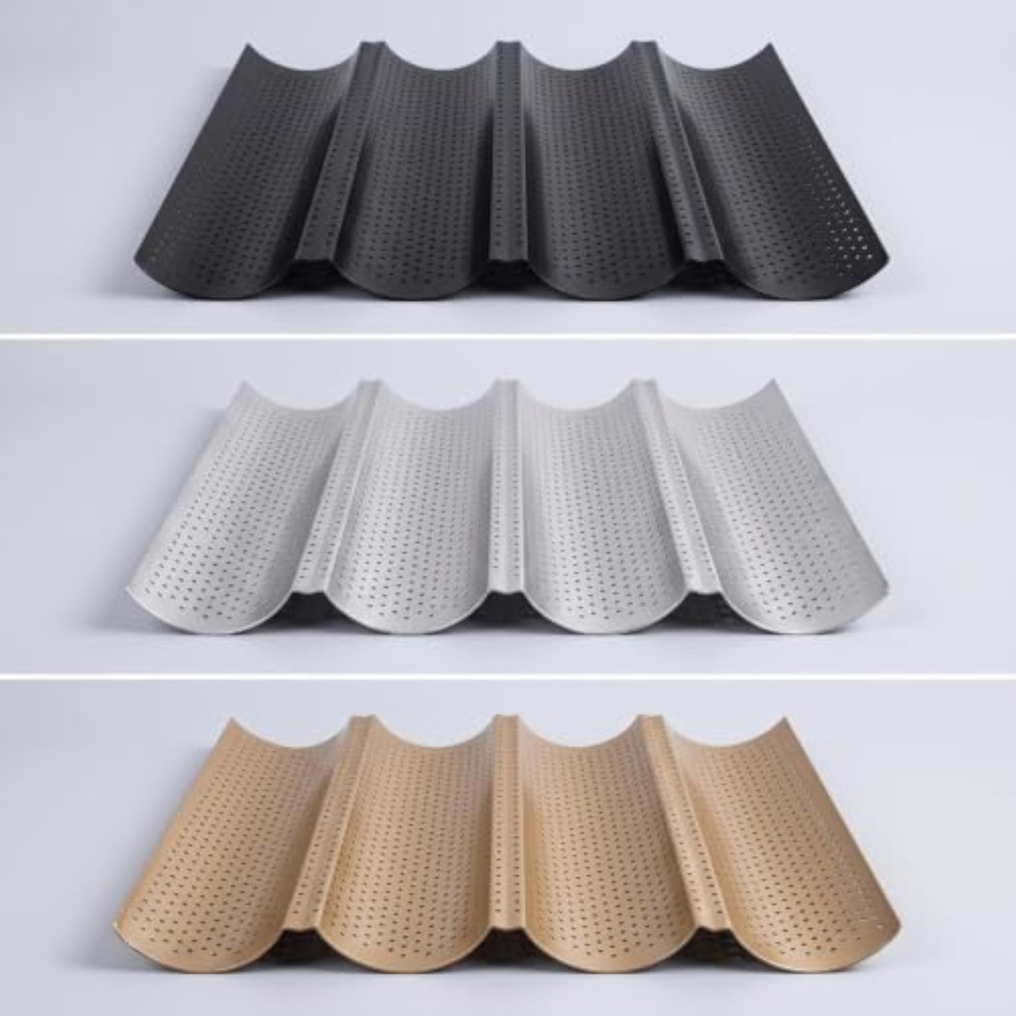 Perforated French Bread Tray with 4 Channels